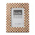 Checkered Rectangular Picture Frame - for 5" x 7" Photo - Brown and White - IMAGE 2