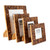 Rectangular Criss Cross Wood Picture Frame - for 4" x 6" Photo - Brown - IMAGE 4