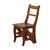2 in 1 Solid Folding Library Ladder Chair - 34" - Chestnut Brown - IMAGE 2