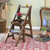 2 in 1 Solid Folding Library Ladder Chair - 34" - Chestnut Brown - IMAGE 3