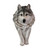 Wolf Head Sculpture Wall Decoration - 17.75" - Gray and White - IMAGE 2