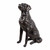 Sitting Labrador Dog Statue - 19" - Bronze - IMAGE 3
