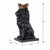 Sitting Lion with Crown Statue - 14.5" - Black and Gold - IMAGE 4