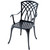 3-Piece Cast Aluminum Outdoor Bistro Set with LED Lights - 35" - Black - IMAGE 4