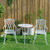 LED Lighted 3-Piece Cast Aluminum Outdoor Bistro Set - 35" - White - IMAGE 2