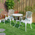 LED Lighted 3-Piece Cast Aluminum Outdoor Bistro Set - 35" - White - IMAGE 3