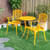 3-Piece Cast Aluminum Outdoor Bistro Set with LED Lights - 35" - Yellow - IMAGE 2
