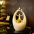 Small Triple Tabletop Fountain with LED Lights - 17.5" - White and Gold - IMAGE 2