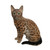 Small Sitting Bengal Cat Figurine - 9.5" - Brown and Black - IMAGE 1