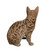 Small Sitting Bengal Cat Figurine - 9.5" - Brown and Black - IMAGE 3