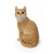 Ginger Cat Looking Back Outdoor Garden Statue - 10.25" - Orange and White