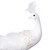 Glittered Peacock Clip-on Christmas Ornament - 14" - White