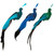 Sequin Peacock Clip-on Christmas Ornaments - 9" - Blue and Green - Set of 3 - IMAGE 2