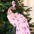 Peacock with Glitter and Faux Jewels Christmas Decoration - 20" - Light Pink - IMAGE 1