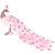 Peacock with Glitter and Faux Jewels Christmas Decoration - 20" - Light Pink - IMAGE 6