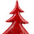 Shiny Christmas Tree with Snowy Accents Tabletop Decoration - 10" - Red - IMAGE 6