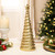Metallic Swirling Spirals Tabletop Tree with Star Christmas Decoration - 13.5" - Gold - IMAGE 1