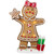 Lighted Gingerbread Cookie Girl Christmas Decoration - 14.5" - IMAGE 2