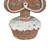 11.5" Gingerbread Cookie Christmas Tree with Icing and Star Decoration