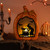 Witch Stirring Flickering Cauldron Scene Inside Pumpkin Halloween Decoration - 13" - LED Orange Light - IMAGE 1