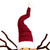 24.5" Standing Plush Moose Merry Christmas Decoration - Red and Gray