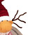 24.5" Standing Plush Moose Merry Christmas Decoration - Red and Gray