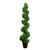 Spiral Boxwood Topiary Outdoor Artificial Potted Tree - 5' - IMAGE 2