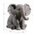 Sitting Baby Elephant Outdoor Garden Statue - 7.75"