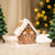 Lighted Floral and Candy Cane Gingerbread House Christmas Decoration - 5" - IMAGE 1