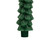 Flickering LED Flameless Wax Tapered Christmas Tree Candles - 9.75" - Green - Set of 2