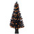 8-Function Fiber Optic Artificial Pine Potted Halloween Tree - 5' - Black - Orange and Purple LED - IMAGE 4