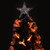 8-function Fiber Optic Artificial Pine Potted Halloween Tree - 6' - Black - Orange and Purple LED