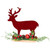 Deer and Jingle Bell Christmas Decoration - 8"- Red and Green - IMAGE 2