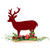 Deer and Jingle Bell Christmas Decoration - 8"- Red and Green - IMAGE 3