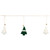 5.75' Bunch of Christmas Trees with Jingle Bells Garland - Green and White