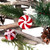21.5" Glittered Peppermint Candy Wooden Tree Artificial Christmas Decoration