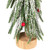 15" Flocked Curved Artificial Christmas Tree with Red Ornaments