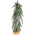15" Flocked Curved Artificial Christmas Tree with Red Ornaments