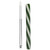9.5" Set of 4 Candy Cane Striped Flickering Wax Tapered Flameless Christmas Candles - Green and White