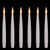 LED Flameless Flickering Floating Halloween Taper Candles - 6" - Set of 6 - IMAGE 4
