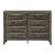 8-Drawer Wooden Beveled Bedroom Chest - 59" - Gray - IMAGE 1
