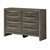 8-Drawer Wooden Beveled Bedroom Chest - 59" - Gray - IMAGE 2