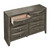 8-Drawer Wooden Beveled Bedroom Chest - 59" - Gray - IMAGE 6