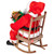 Animated and Musical African American Santa Rocking Chair Christmas Decoration - 14"