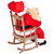 14" Animated and Musical African American Santa in Rocking Chair Christmas Decoration