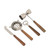 4-Piece Stainless Steel Bar Tool Set with Handle - 8.25" - Silver and Brown - IMAGE 2