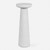 Solid Marble End Drink Table - 22" - White - IMAGE 1