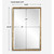 Vanity Rectangular Wall Mirror - 36" - Gold Finish - IMAGE 5