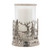 Etched Deer and Pine Tree Christmas Candle Holder - 11" - IMAGE 1