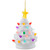 Mini LED Lighted Retro Christmas Tree with Gold Star Ornament - 5.25" - White - IMAGE 4